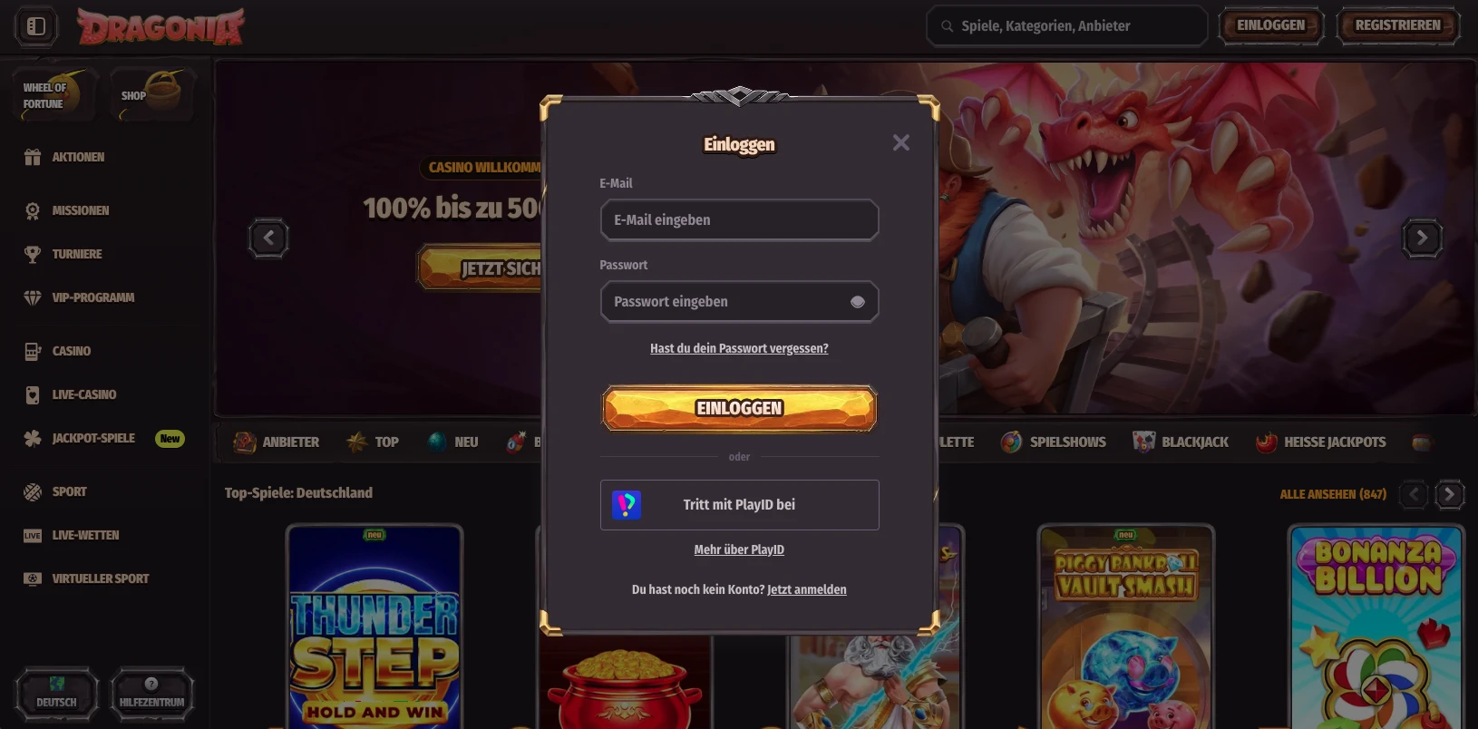 dragonia-login-de